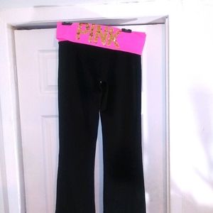 PINK yoga flare bottoms